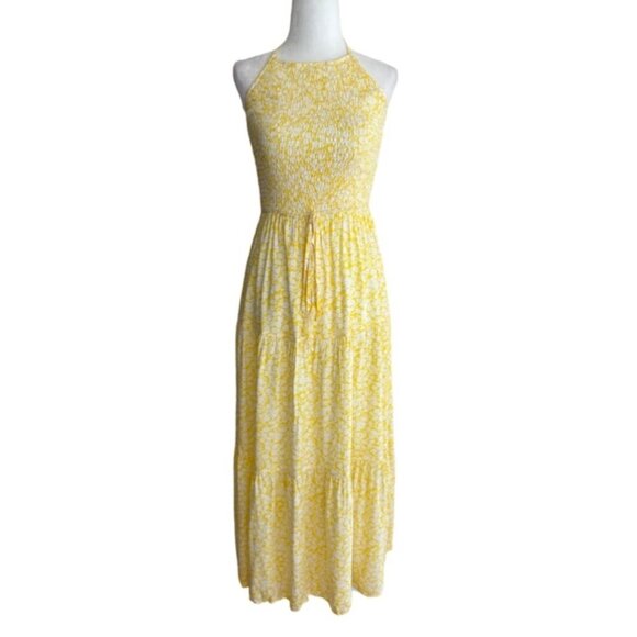 Lost + Wander NWT Sweet Summer Daze Floral Halter Maxi Dress in Yellow Size XS - Picture 2 of 14